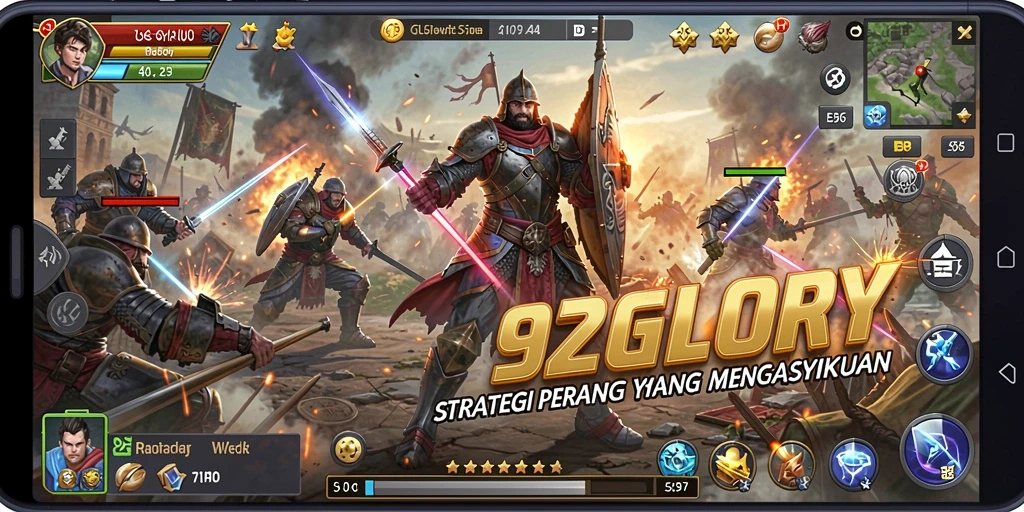 Tampilan gameplay 92GLORY yang menegangkan dan strategis.
