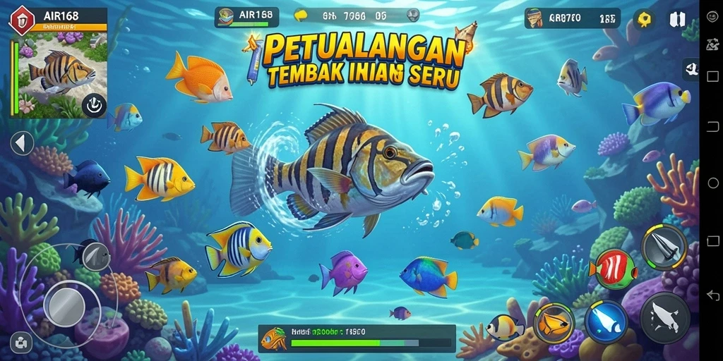 Gameplay <strong>AIR168</strong> yang seru dengan berbagai jenis ikan untuk ditangkap.