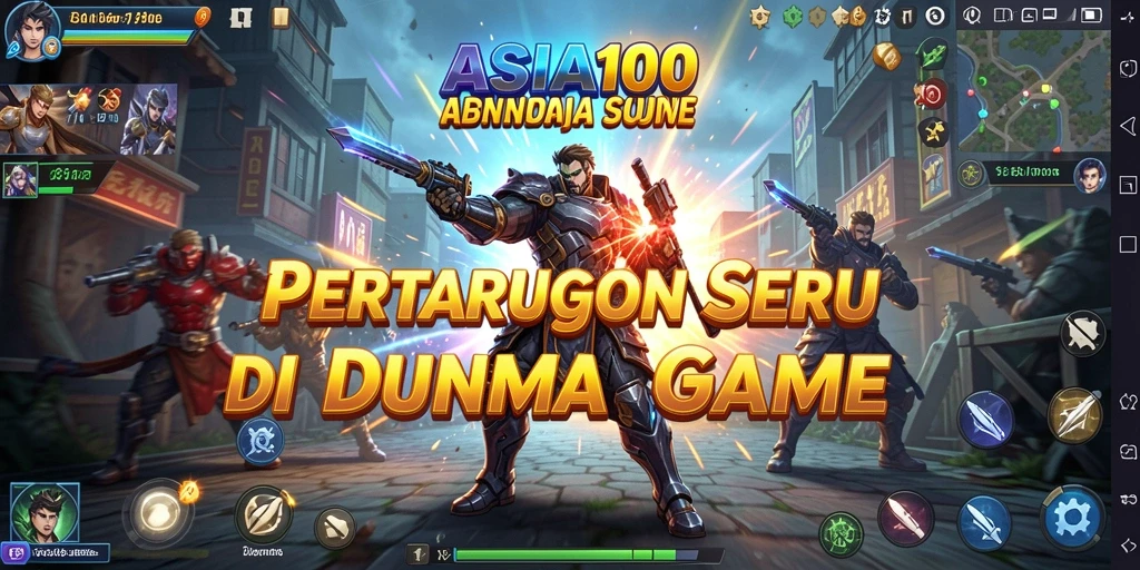 Tangkapan layar menunjukkan pertarungan mendebarkan di ASIA100 dengan aksi karakter yang intens.