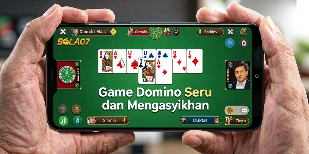 Screenshot BOLA07 menampilkan gameplay seru dari permainan Domino.