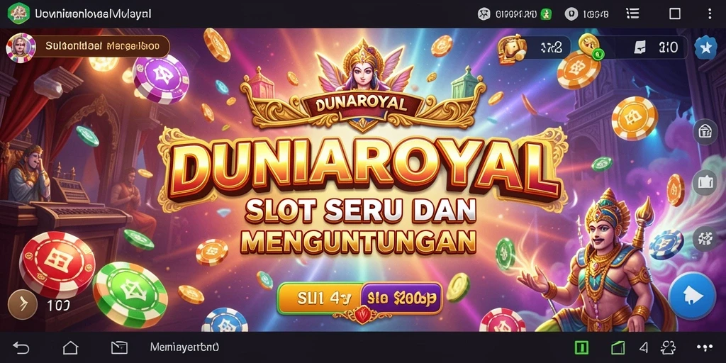 Tampilan gameplay menarik dari DUNIAROYAL saat memutar gulungan Slot.