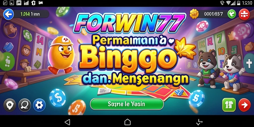 Screenshot permainan Bingo dari FORWIN77 dengan grafis yang menarik.