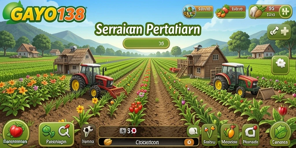 Tampilan gameplay GAYO138 yang menarik dalam pertanian.