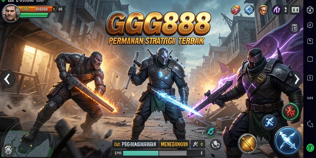 Screenshot GGG888 menunjukkan momen mendebarkan dalam gameplay strategi.