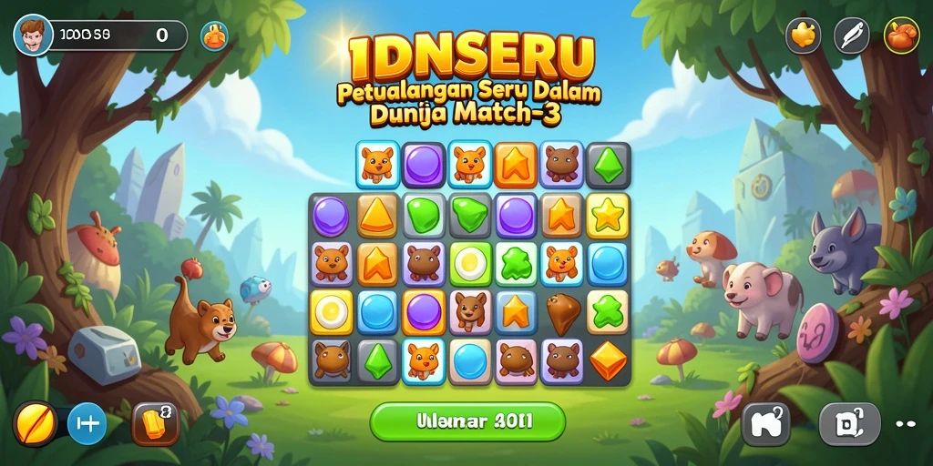 Menampilkan gameplay seru IDNSERU dalam kategori Match-3.