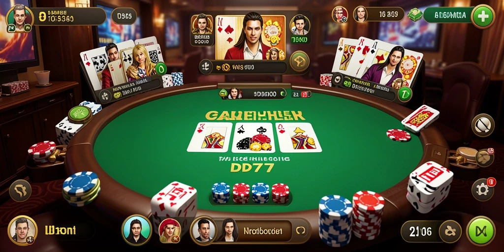 Tampilan gameplay menarik dari IDR77 yang menampilkan poker dengan grafis luar biasa.
