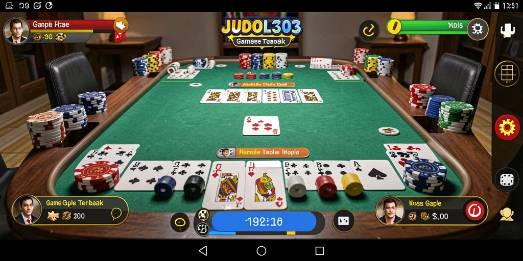 Tampilan gameplay JUDOL303 yang seru dan interaktif dalam permainan Gaple.