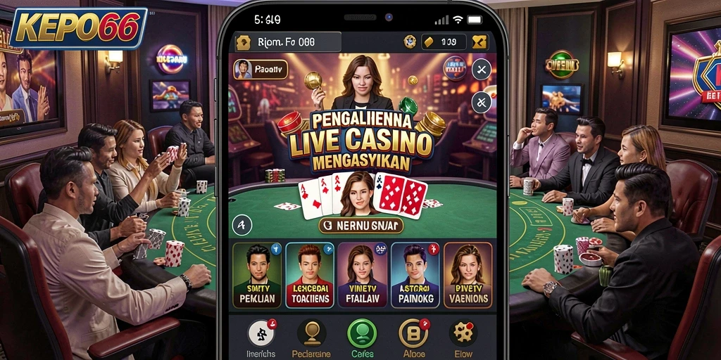 Tampilan menarik dari permainan Live Casino di KEPO66.