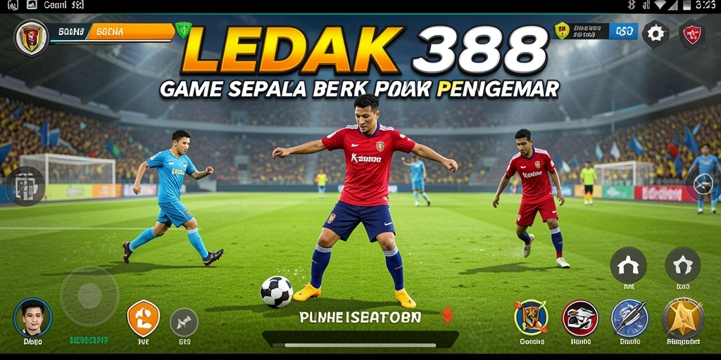 Tangkapan layar utama LEDAK388 yang menunjukkan aksi permainan sepak bola.