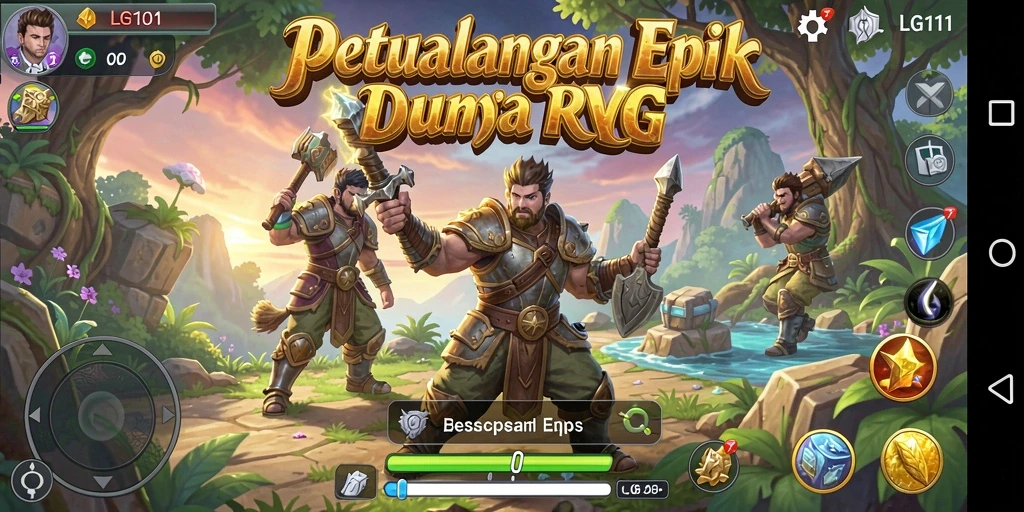 Tampilan menakjubkan dari permainan RPG LG111 dengan aksi pertarungan mendebarkan.