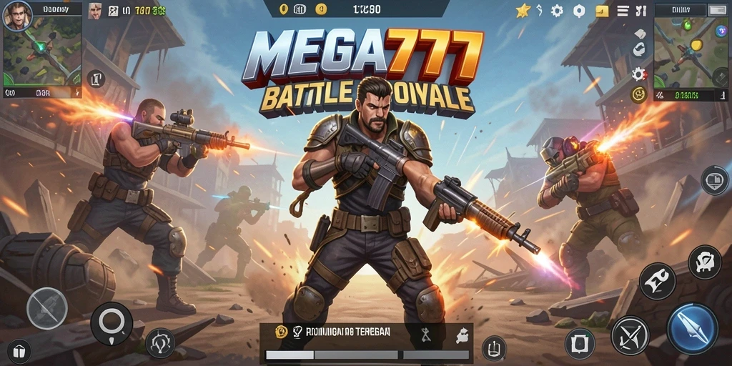 Gameplay seru di arena Battle Royale MEGA777.