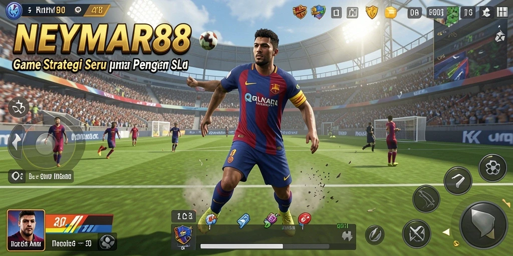 Tampilan gameplay seru dan strategi dalam NEYMAR88.