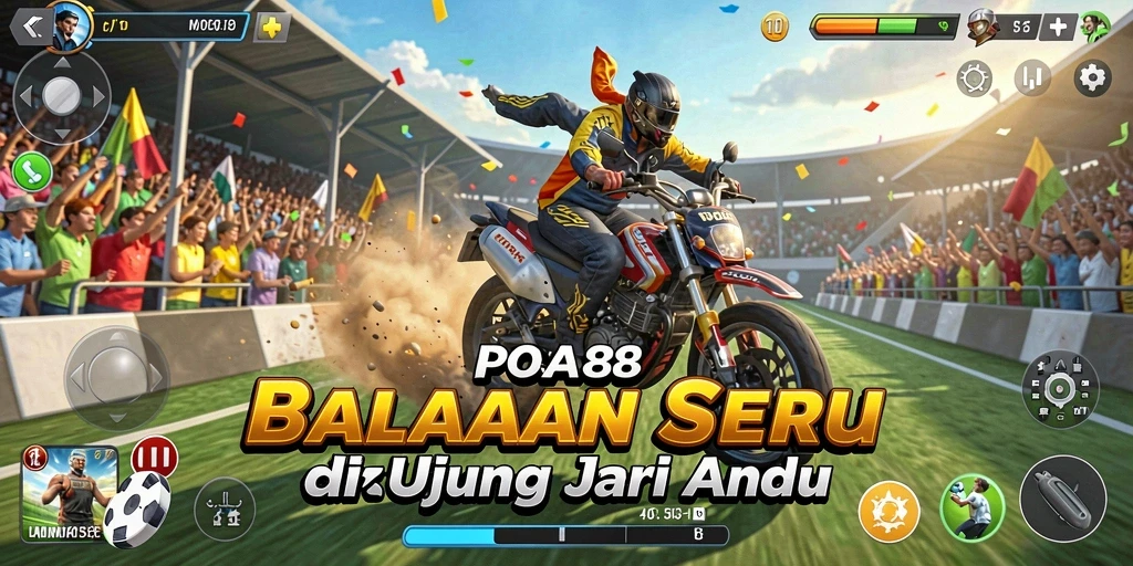 Screenshot gameplay POA88 menunjukkan aksi balapan yang mendebarkan.