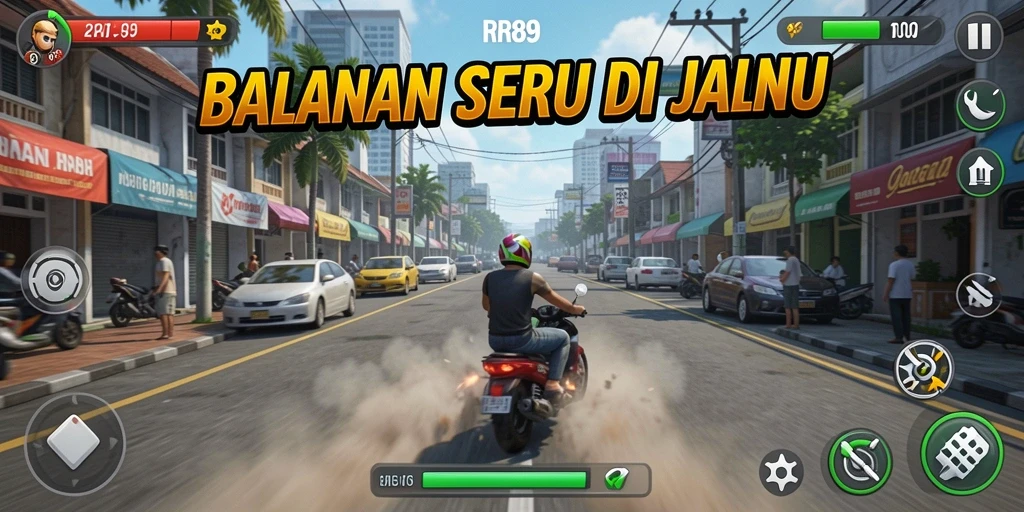 Gameplay seru dalam balapan dengan mobil super di RR89.
