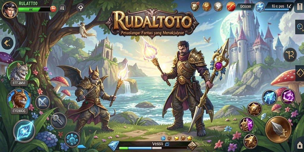 Screenshot gameplay RUDALTOTO yang menampilkan aksi mendebarkan di dunia RPG.