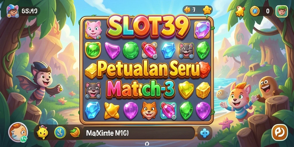 Tampilan gameplay menarik dari SLOT39 dengan kombinasi warna-warni.