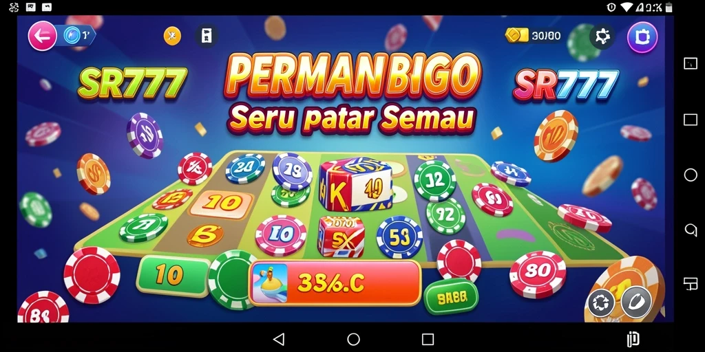 Tampilan menarik gameplay Bingo di SR777 dengan warna-warna cerah.