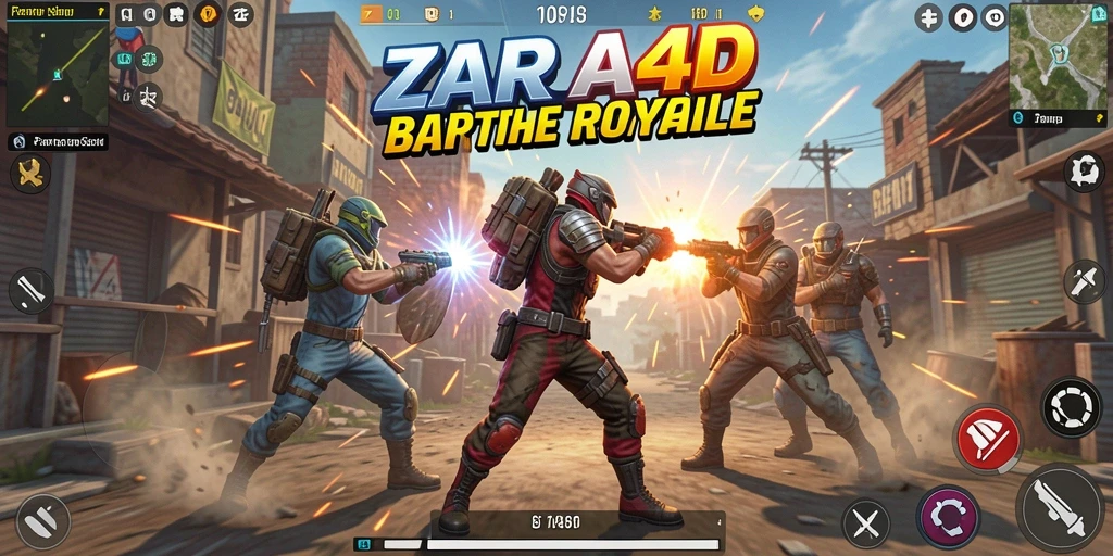 Gameplay seru ZARA4D dalam aksi Battle Royale.
